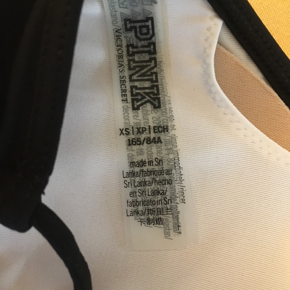 Victoria Secret PINK black & white swim top - Picture 3 of 3